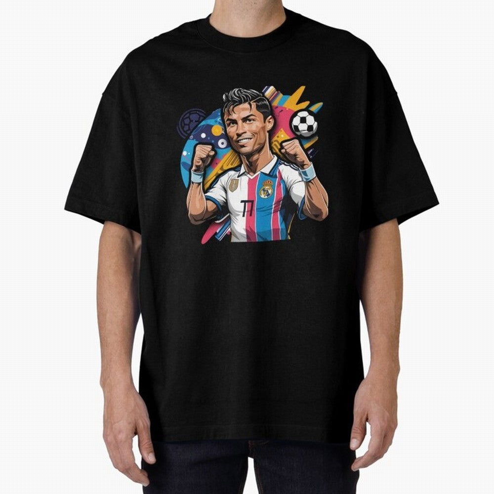 Cristiano Ronaldo cr7 Oversized T-Shirt Show Championship Spirit for FIFA World Cup 2026 USA Canada Mexico Inspired by Messi, Argentina Energy, Match Day Excitement, Supporter Culture, Golden Goals and Global Football Passion; Made for Die Hard