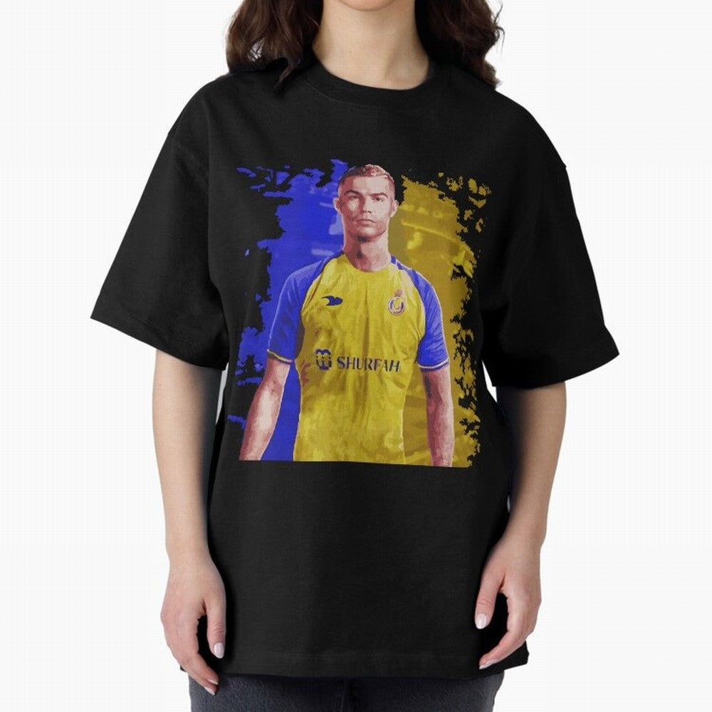 Ronaldo CR7 al nassr Oversized T-Shirt Show Match Day Excitement for the FIFA World Cup 2026 Journey through Haaland and Mbappe Highlights, France Pride, Fan Favorite Moments, National Team Passion, Big Match Drama and Soccer History; Made for