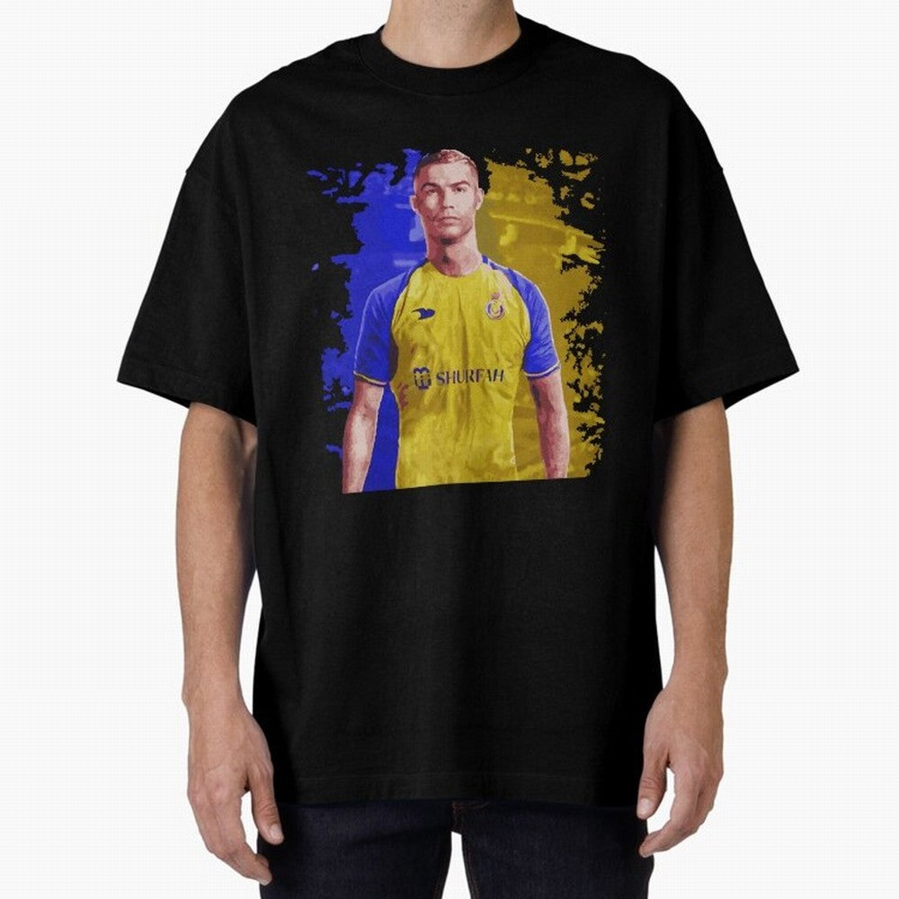 Ronaldo CR7 al nassr Oversized T-Shirt Show Match Day Excitement for the FIFA World Cup 2026 Journey through Haaland and Mbappe Highlights, France Pride, Fan Favorite Moments, National Team Passion, Big Match Drama and Soccer History; Made for