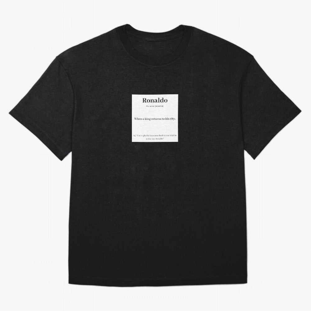 Ronaldo Football Definition - Funny Gift For Football Lovers Sticker Sticker Oversized T-Shirt Represent Football Lovers during Global Football Passion for FIFA World Cup 2026 Group Stage, Centered on Haaland and Mbappe, Argentina and Brazil,