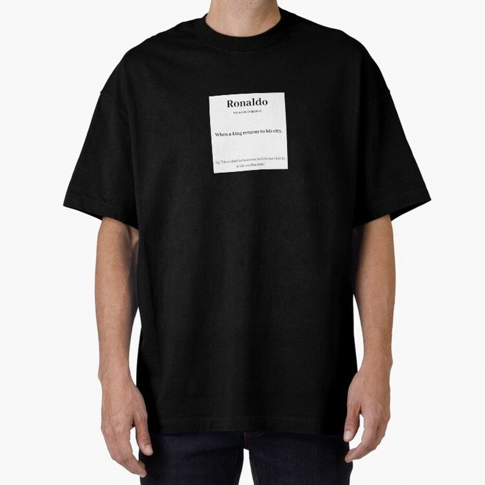 Ronaldo Football Definition - Funny Gift For Football Lovers Sticker Sticker Oversized T-Shirt Represent Football Lovers during Global Football Passion for FIFA World Cup 2026 Group Stage, Centered on Haaland and Mbappe, Argentina and Brazil,