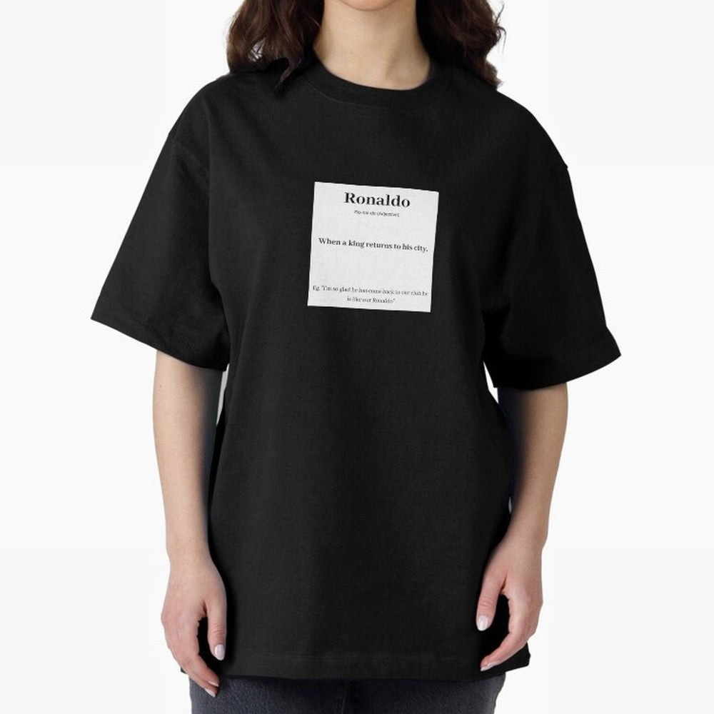 Ronaldo Football Definition - Funny Gift For Football Lovers Sticker Sticker Oversized T-Shirt Represent Football Lovers during Global Football Passion for FIFA World Cup 2026 Group Stage, Centered on Haaland and Mbappe, Argentina and Brazil,