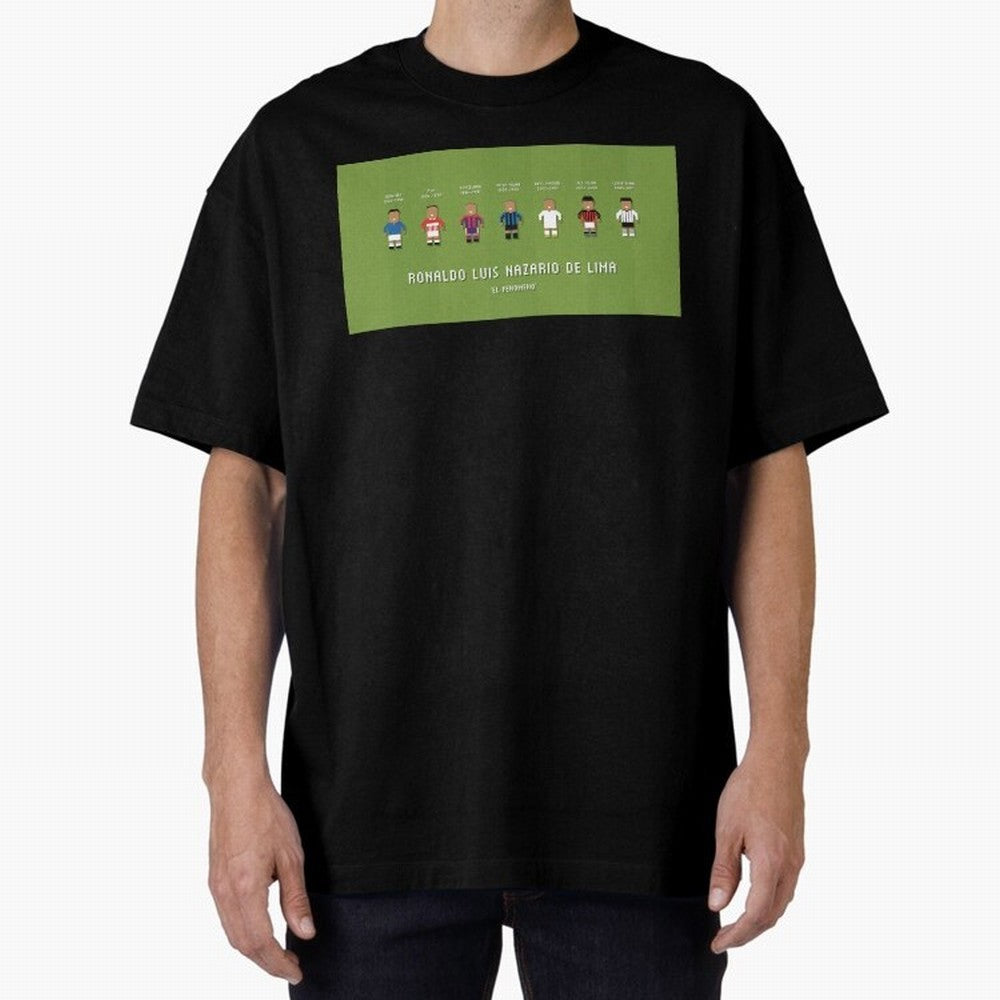 Ronaldo R9 Clubs Oversized T-Shirt Feel FIFA World Cup 2026 Spirit, Featuring England and Germany, Haaland, Championship Spirit, Famous Goals, Roaring Crowds and International Football Unity; Great for Supporters Who Love Legendary Players,