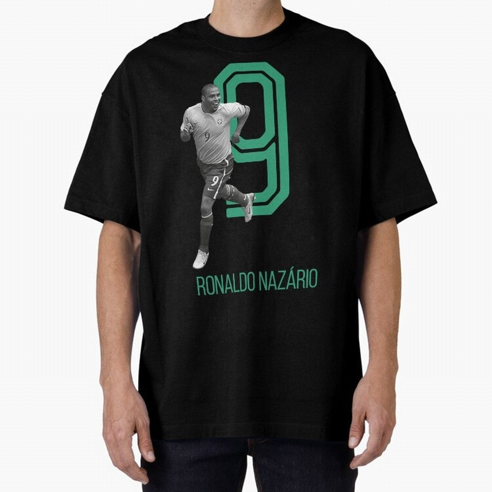 Ronaldo Naz¨¢rio Retro Oversized T-Shirt Keep the Legacy of Global Football Passion for FIFA World Cup 2026, Centered on Haaland, England and Germany, Supporter Pride, Iconic Celebrations, Legendary Names and Global Match Day Energy; Ideal for