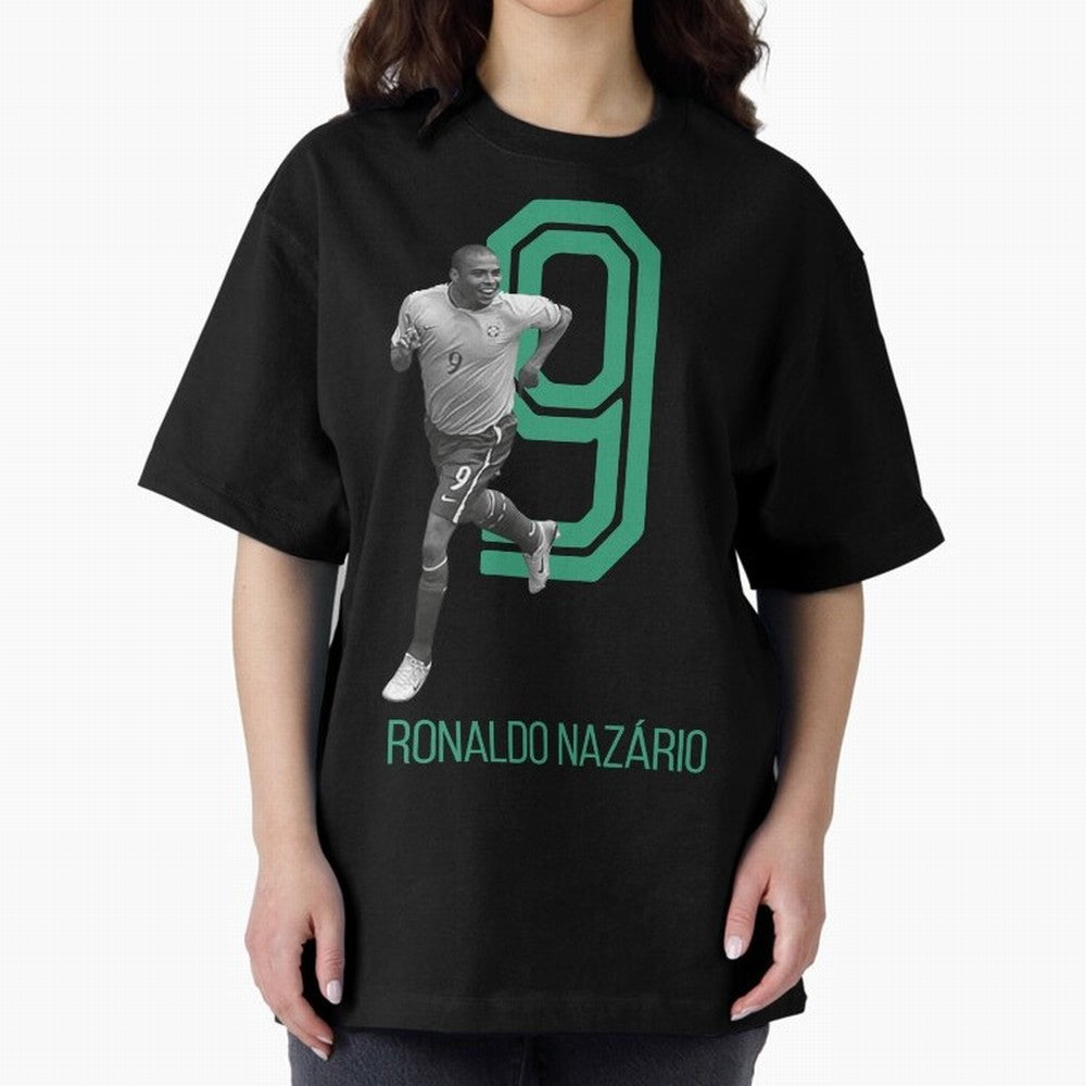 Ronaldo Naz¨¢rio Retro Oversized T-Shirt Keep the Legacy of Global Football Passion for FIFA World Cup 2026, Centered on Haaland, England and Germany, Supporter Pride, Iconic Celebrations, Legendary Names and Global Match Day Energy; Ideal for