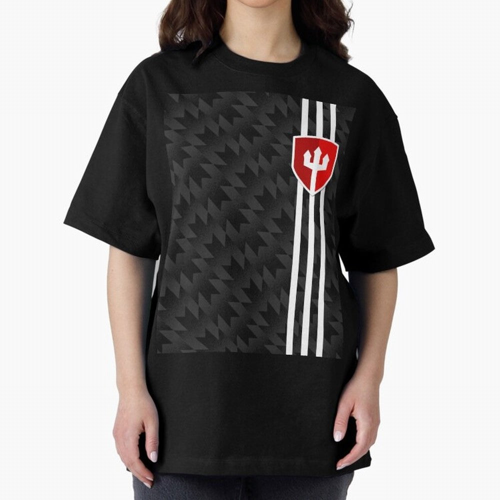 Manchester United 2017/18 3rd Kit Jersey Pattern Oversized T-Shirt Refresh Global Football Passion for FIFA World Cup 2026 USA Canada Mexico, with Cristiano Ronaldo, Haaland and CR7, Portugal, Worldwide Fan Energy, Dramatic Goals, Stadium Lights