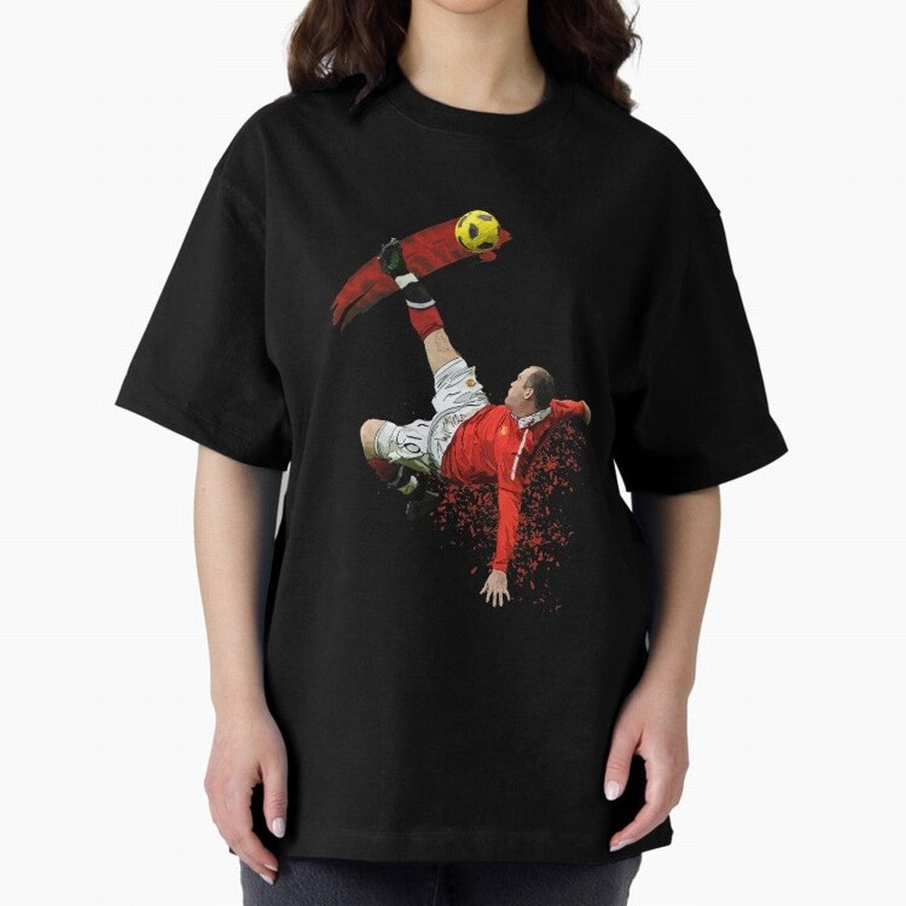 Wayne Rooney Oversized T-Shirt Stand Out with Spirit from Global Football Passion for FIFA World Cup 2026 USA Canada Mexico, Centered on Mbappe, Germany, Football History, Final Match Energy, Crowd Noise and Once in a Lifetime Moments; Built for