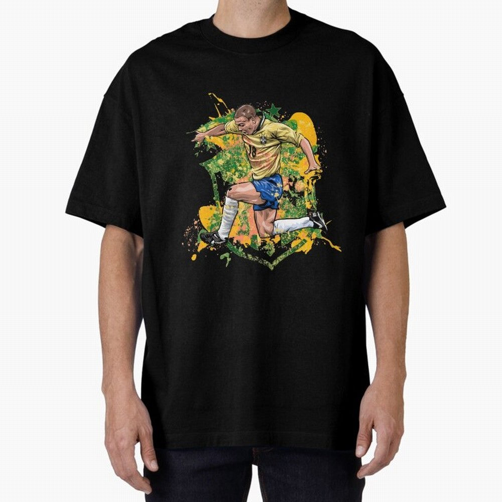 Ronaldo Nazario de Lima - Fenomeno do Brasil Oversized T-Shirt Celebrate Supporters United by FIFA World Cup 2026 Spirit, Featuring Spain and Netherlands, Neymar, Haaland and Cristiano Ronaldo, Goal Celebration Energy, Supporter Heritage, Football