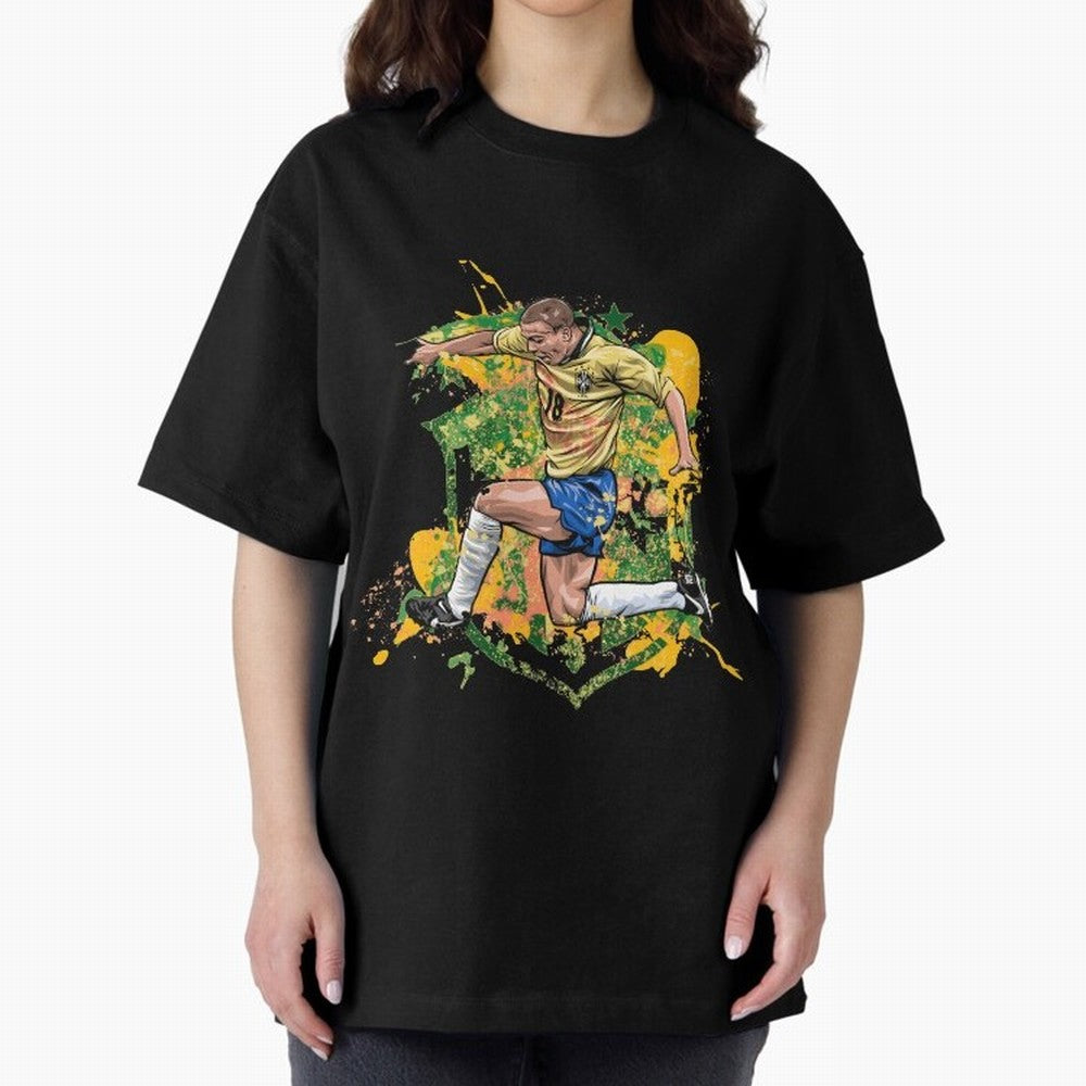 Ronaldo Nazario de Lima - Fenomeno do Brasil Oversized T-Shirt Celebrate Supporters United by FIFA World Cup 2026 Spirit, Featuring Spain and Netherlands, Neymar, Haaland and Cristiano Ronaldo, Goal Celebration Energy, Supporter Heritage, Football