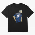 Ronaldo Number 9 Art Oversized T-Shirt Capture Stadium Memories from FIFA World Cup 2026 USA Canada Mexico Highlighting Messi and Cristiano Ronaldo, Germany Energy, Sports Nostalgia, International Competition, Famous Players and Unforgettable