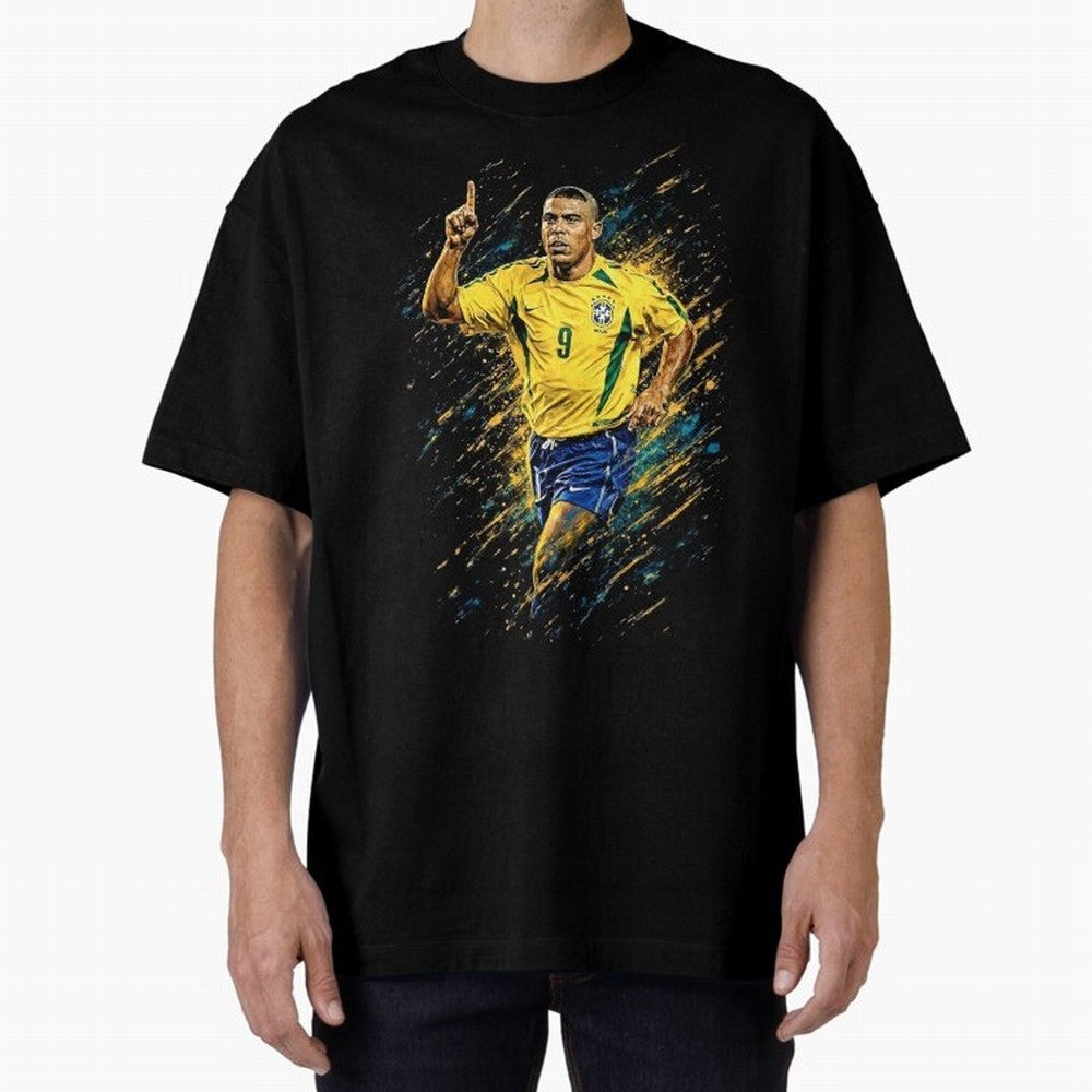 R9 Ronaldo Football Legend Oversized T-Shirt Remember Iconic Moments from Global Football Passion for FIFA World Cup 2026 USA Canada Mexico, Built around Haaland, England, Game Day Rituals, Football Legends, Country Pride and the Road to the Final;