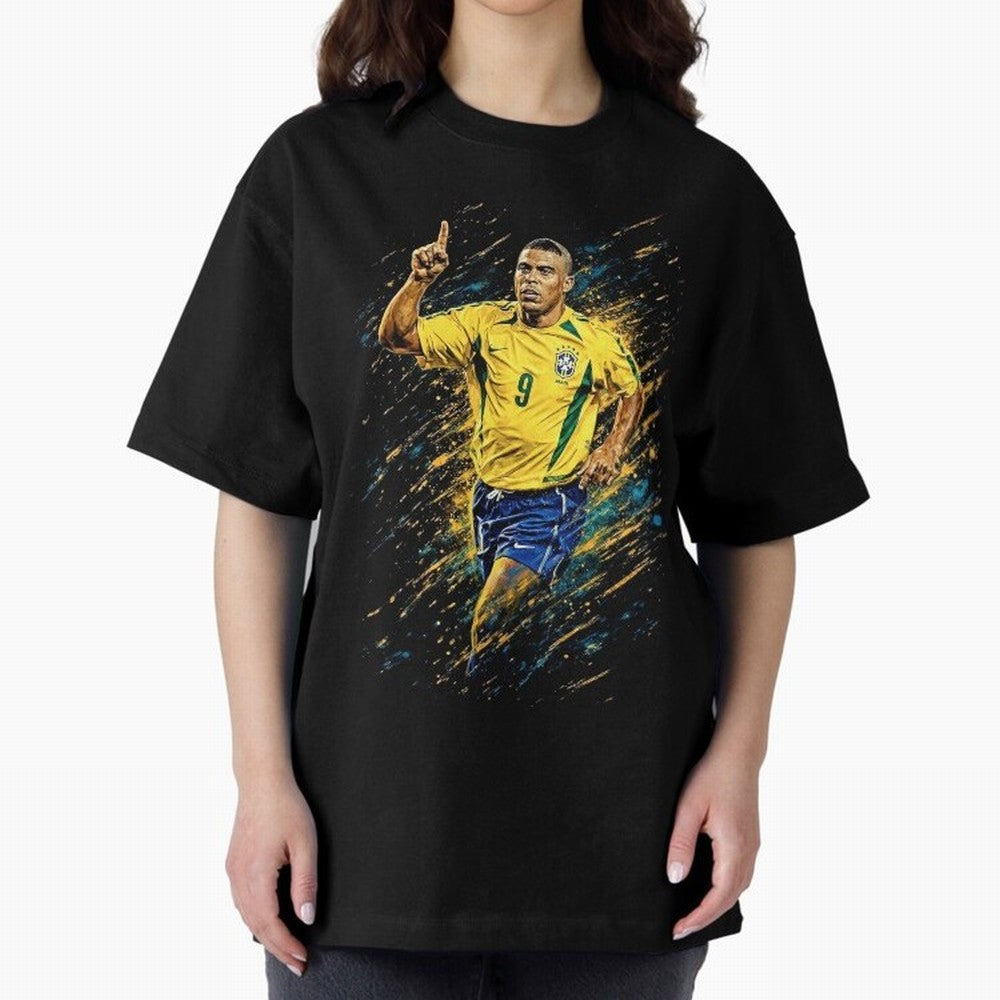 R9 Ronaldo Football Legend Oversized T-Shirt Remember Iconic Moments from Global Football Passion for FIFA World Cup 2026 USA Canada Mexico, Built around Haaland, England, Game Day Rituals, Football Legends, Country Pride and the Road to the Final;