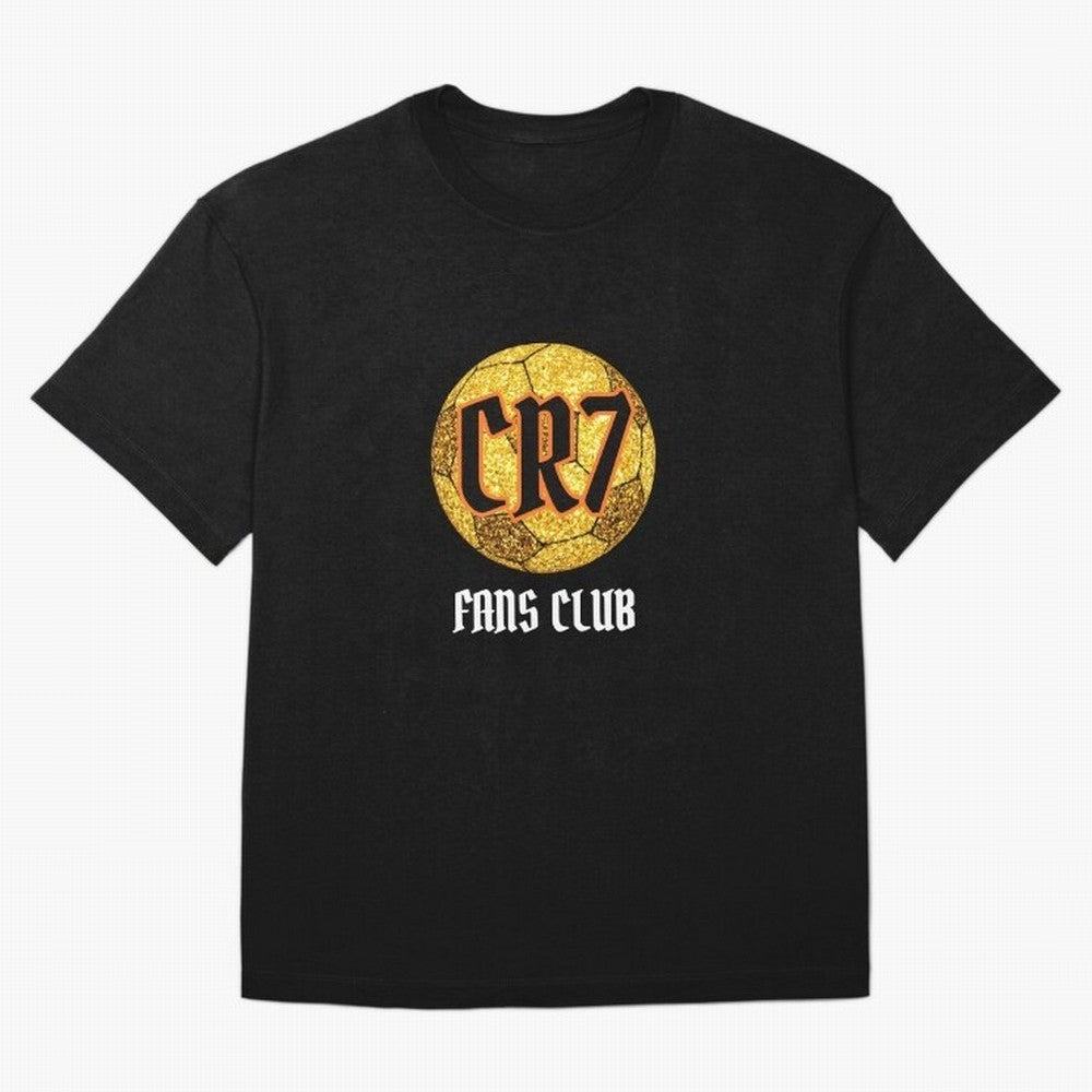 CR7 BLK 2 Oversized T-Shirt Join Supporters Worldwide for Match Day Hype around FIFA World Cup 2026, Neymar, Argentina and Brazil, Football Festival Excitement, Trophy Ambitions, Country Rivalries and Star Player Buzz; Ideal for Football Dads,