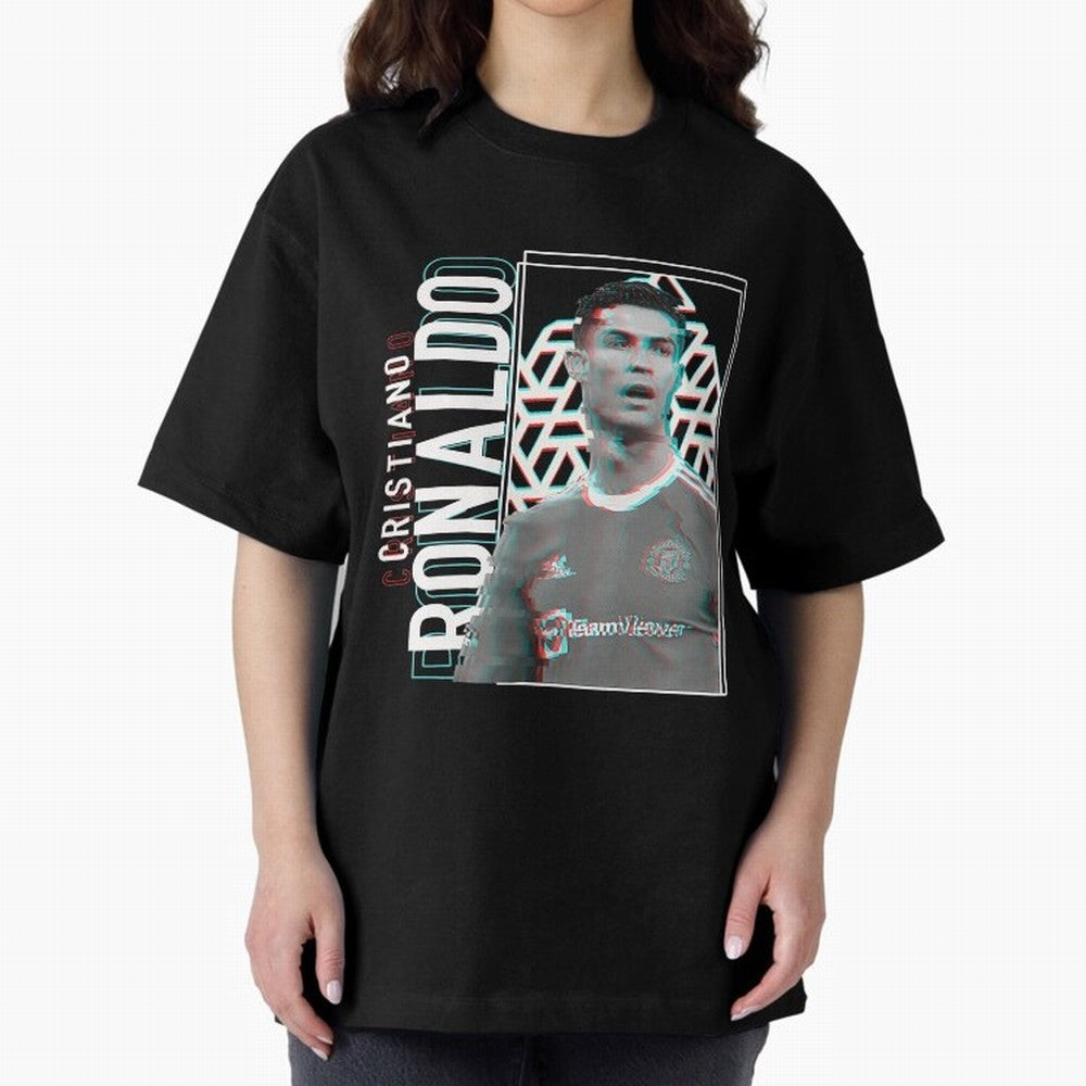Cristiano Ronaldo sport Oversized T-Shirt Celebrate Global Football Passion for FIFA World Cup 2026, Driven by Messi, Neymar and Mbappe, Brazil, Soccer Culture, Superstar Moments, National Team Dreams and Competitive Fire; Perfect for Supporters