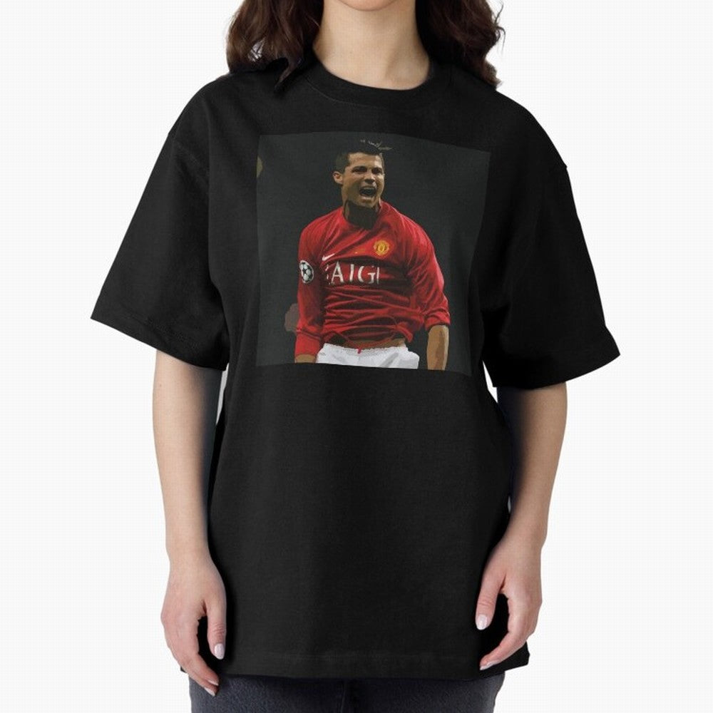 The Manchester United bug 2008 Oversized T-Shirt Cheer for Match Day Hype around FIFA World Cup 2026, Messi and Cristiano Ronaldo, Brazil, Sports Nostalgia, International Competition, Famous Players and Unforgettable Victories; Great for Supporters