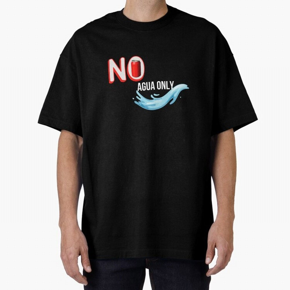 Cristiano Ronaldo - No Soda Coca Drink Agua Water Only Oversized T-Shirt Show Up for the Glory of Global Football Passion for FIFA World Cup 2026, Centered on CR7, Netherlands, Football Passion, Legendary Performances, Festival Vibes and Supporter
