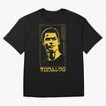 Ronaldo Golden Style Portrait art illustration Oversized T-Shirt Honor Football Greatness during Global Football Passion for FIFA World Cup 2026 Group Stage, Inspired by Mbappe, France and Portugal, Worldwide Fan Energy, Dramatic Goals, Stadium