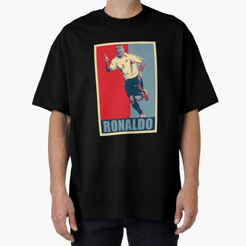 Ronaldo De Lima Celebration Oversized T-Shirt Upgrade Match Day Hype around FIFA World Cup 2026 Group Stage, CR7, Portugal, Classic Soccer Heritage, Championship Pressure, Fan Loyalty and International Pride; Perfect for Supporters Who Want Bold