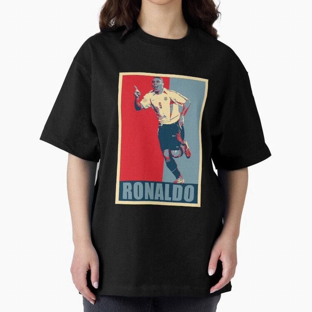 Ronaldo De Lima Celebration Oversized T-Shirt Upgrade Match Day Hype around FIFA World Cup 2026 Group Stage, CR7, Portugal, Classic Soccer Heritage, Championship Pressure, Fan Loyalty and International Pride; Perfect for Supporters Who Want Bold