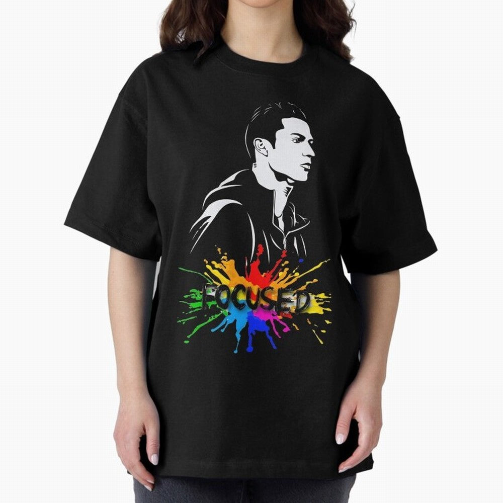 Christiano Ronaldo Focused Oversized T-Shirt Build the FIFA World Cup 2026 Group Stage Journey through Neymar, Haaland and Cristiano Ronaldo Highlights, England Pride, Goal Celebration Energy, Supporter Heritage, Football Icons and Worldwide