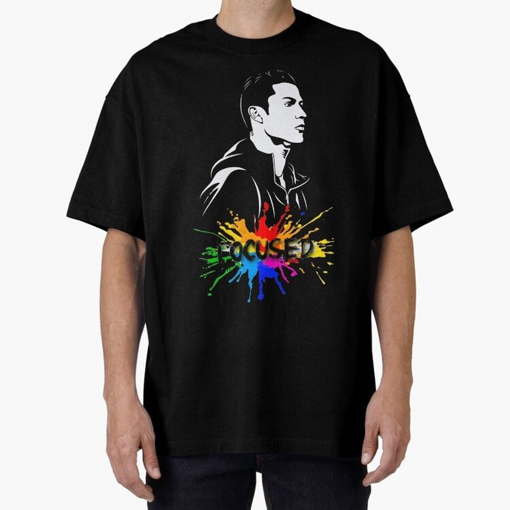 Christiano Ronaldo Focused Oversized T-Shirt Build the FIFA World Cup 2026 Group Stage Journey through Neymar, Haaland and Cristiano Ronaldo Highlights, England Pride, Goal Celebration Energy, Supporter Heritage, Football Icons and Worldwide