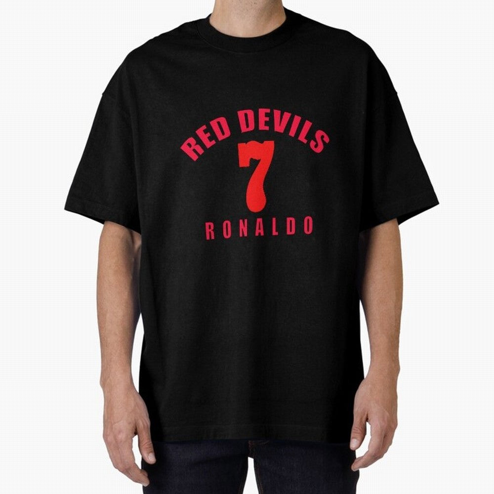 Cristiano Ronaldo Manchester United Oversized T-Shirt Celebrate Unforgettable Nights in FIFA World Cup 2026 for Fans of Haaland and Mbappe and Spain, Bringing Soccer Culture, Superstar Moments, National Team Dreams and Competitive Fire; Ideal for