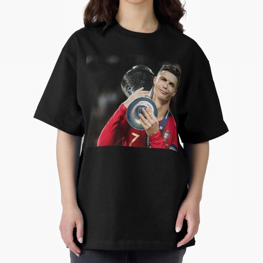 Ronaldo Oversized T-Shirt Show Your Love for Match Day Hype around FIFA World Cup 2026, Haaland and Mbappe, Brazil, Football History, Final Match Energy, Crowd Noise and Once in a Lifetime Moments; Ideal for Passionate Fans Who Love Underdog