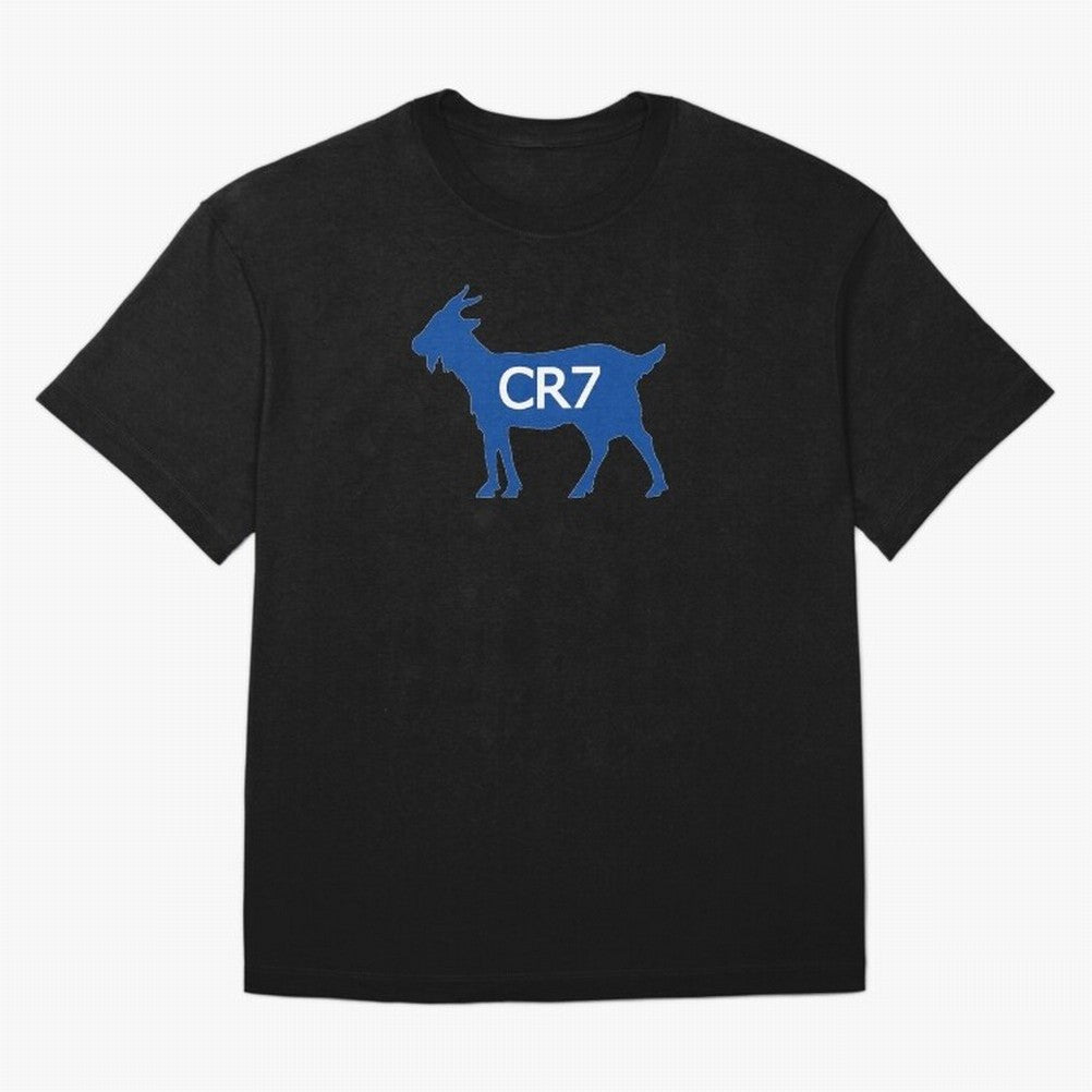 CR7 GOAT Blue Oversized T-Shirt Show Love for Legendary Goals in Global Football Passion for FIFA World Cup 2026 Group Stage, Connected to CR7 and Messi, France, Champion Mindset, Group Stage Buzz, Knockout Tension and Passionate Fan Culture; Made
