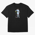 Messi and Ronaldo Reunion Illustration Oversized T-Shirt Embrace the FIFA World Cup 2026 Group Stage Journey through Haaland Highlights, France Pride, Retro Football Energy, Iconic Rivalries, Trophy Chase Drama and Stadium Atmosphere; Perfect for
