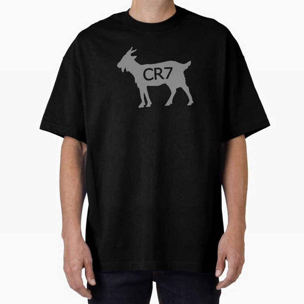 CR7 GOAT Grey 2 Oversized T-Shirt Join Supporters Worldwide for Global Football Passion for FIFA World Cup 2026 Group Stage, Featuring Cristiano Ronaldo, Haaland and CR7, Spain, Stadium Chants, National Pride, Trophy Dreams and Unforgettable