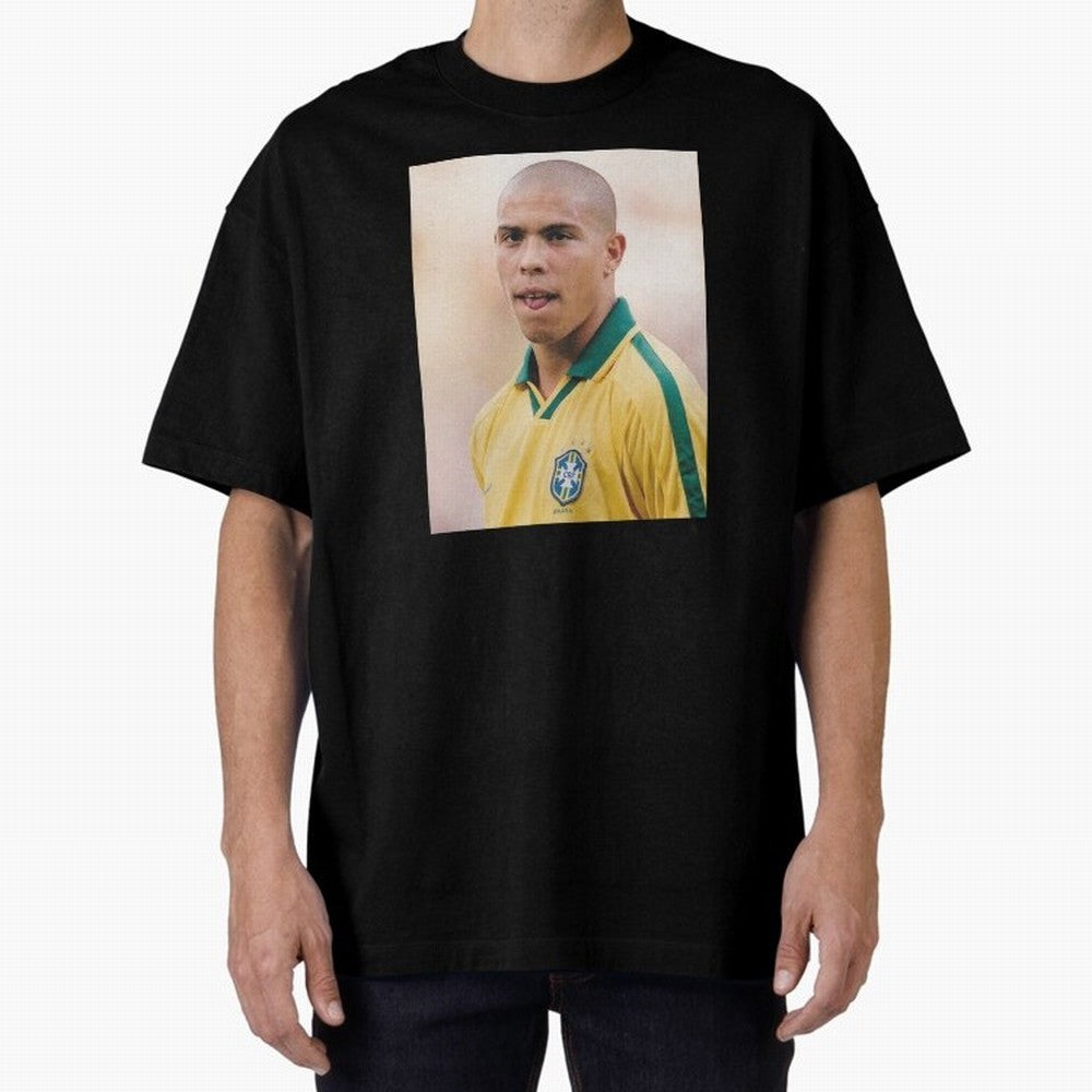 Art Ronaldo Luis Nazario de Lima Oversized T-Shirt Show Your Love for FIFA World Cup 2026 USA Canada Mexico Spirit, Highlighting France and Portugal, Mbappe, Championship Spirit, Famous Goals, Roaring Crowds and International Football Unity;
