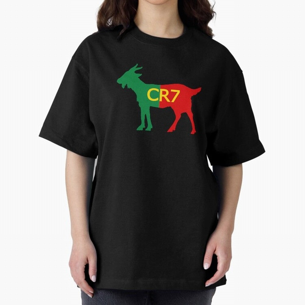 CR7 GOAT Tuga 2 Oversized T-Shirt Enjoy Match Day Hype around FIFA World Cup 2026 USA Canada Mexico, Neymar, Argentina, France and Brazil, Champion Mindset, Group Stage Buzz, Knockout Tension and Passionate Fan Culture; Created for Match Day