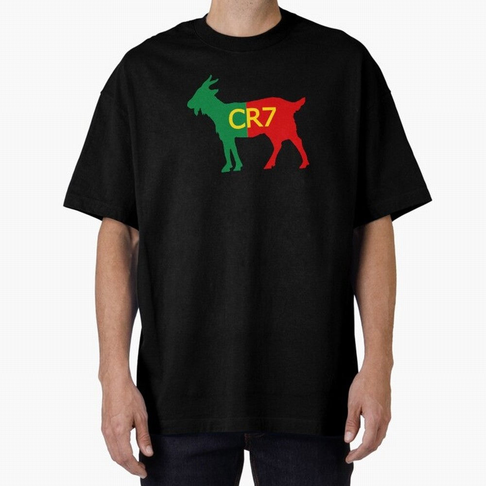 CR7 GOAT Tuga 2 Oversized T-Shirt Enjoy Match Day Hype around FIFA World Cup 2026 USA Canada Mexico, Neymar, Argentina, France and Brazil, Champion Mindset, Group Stage Buzz, Knockout Tension and Passionate Fan Culture; Created for Match Day