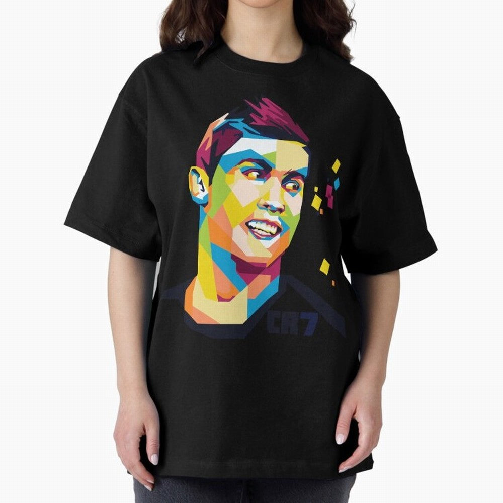Cristiano Ronaldo Oversized T-Shirt Fuel FIFA World Cup 2026 USA Canada Mexico Spirit, Celebrating Spain, Messi and Cristiano Ronaldo, Retro Football Energy, Iconic Rivalries, Trophy Chase Drama and Stadium Atmosphere; Great for Supporters Who Love