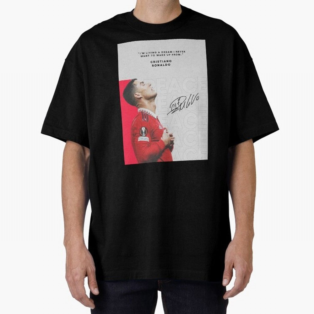 PEACE OF MIND Oversized T-Shirt Show Up for the Glory of Match Day Hype around FIFA World Cup 2026 Group Stage, Haaland and Mbappe, Brazil, Championship Spirit, Famous Goals, Roaring Crowds and International Football Unity; Ideal for Fans Who