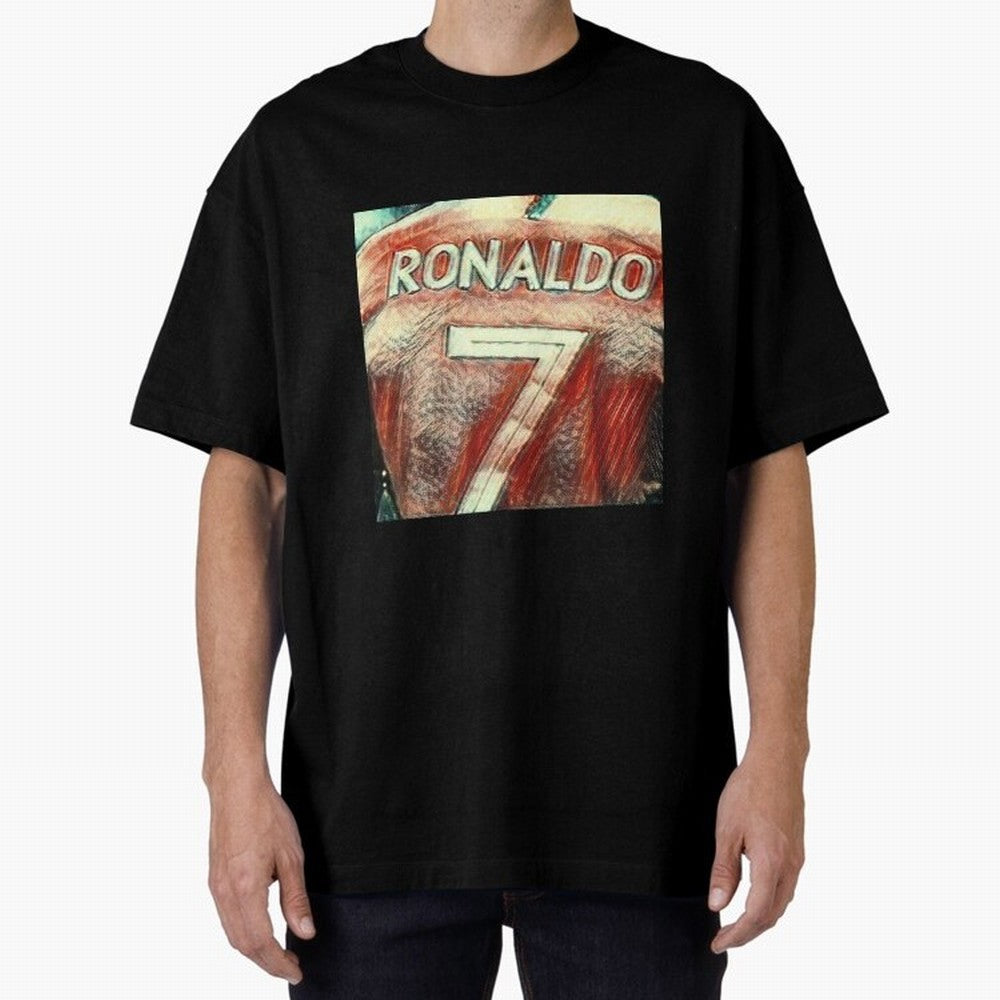 CR7 Oversized T-Shirt Follow the Final Road of Match Day Hype around FIFA World Cup 2026, Haaland, Argentina, France and Brazil, Football Passion, Legendary Performances, Festival Vibes and Supporter Community; Great for Watch Parties, Sports Bars,