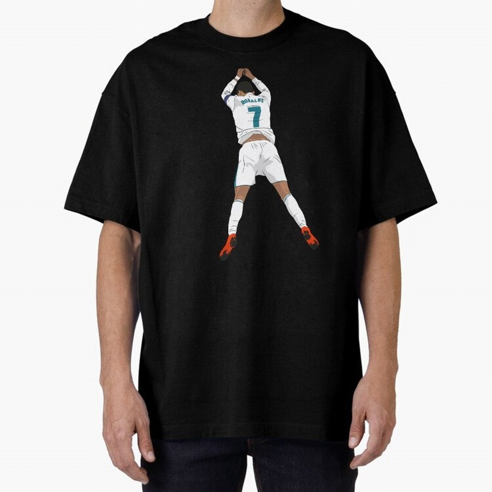 Cristiano Ronaldo Iconic Celebration Oversized T-Shirt Remember Iconic Moments from Global Football Passion for FIFA World Cup 2026, Filled with Messi, Neymar and Mbappe, Germany, Global Supporter Spirit, Legendary Goals, National Colors and