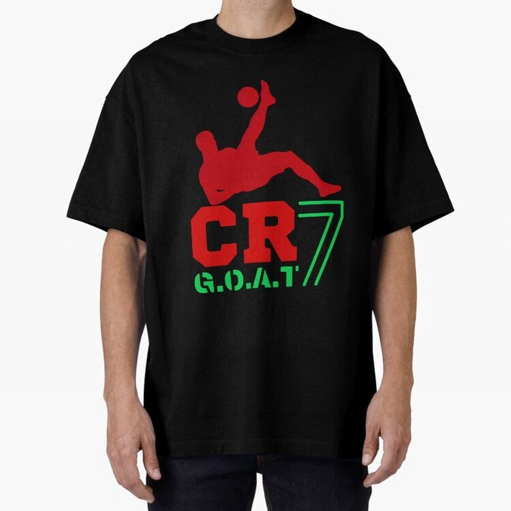 CR7 G.O.A.T Oversized T-Shirt Stand Out with Spirit from the FIFA World Cup 2026 Journey through Neymar, Haaland and Cristiano Ronaldo Highlights, Argentina and Brazil Pride, Fan Favorite Moments, National Team Passion, Big Match Drama and Soccer