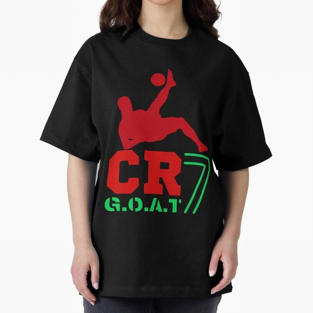 CR7 G.O.A.T Oversized T-Shirt Stand Out with Spirit from the FIFA World Cup 2026 Journey through Neymar, Haaland and Cristiano Ronaldo Highlights, Argentina and Brazil Pride, Fan Favorite Moments, National Team Passion, Big Match Drama and Soccer