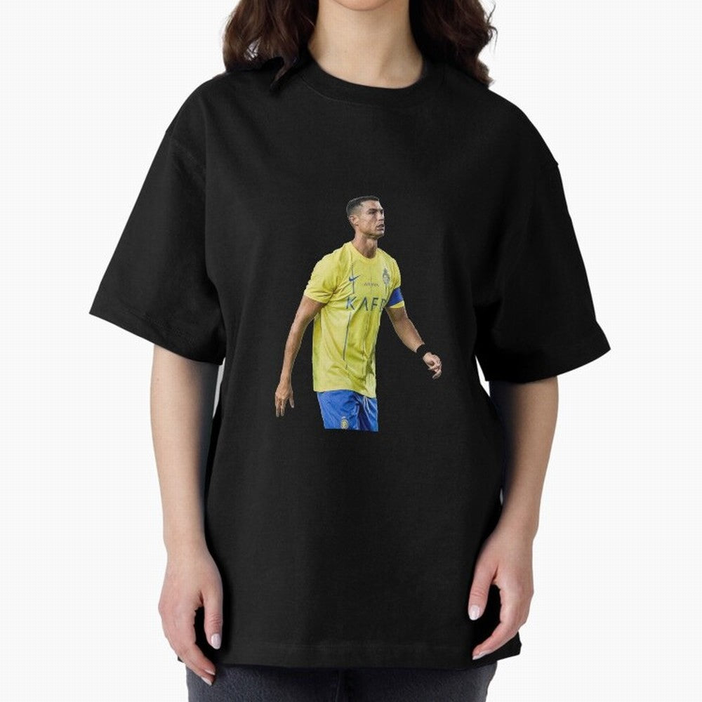 Ronaldo Al Nassar Oversized T-Shirt Celebrate Supporters United by FIFA World Cup 2026 Spirit, Featuring Spain, Haaland, Sports Nostalgia, International Competition, Famous Players and Unforgettable Victories; Perfect for People Who Love Argentina,