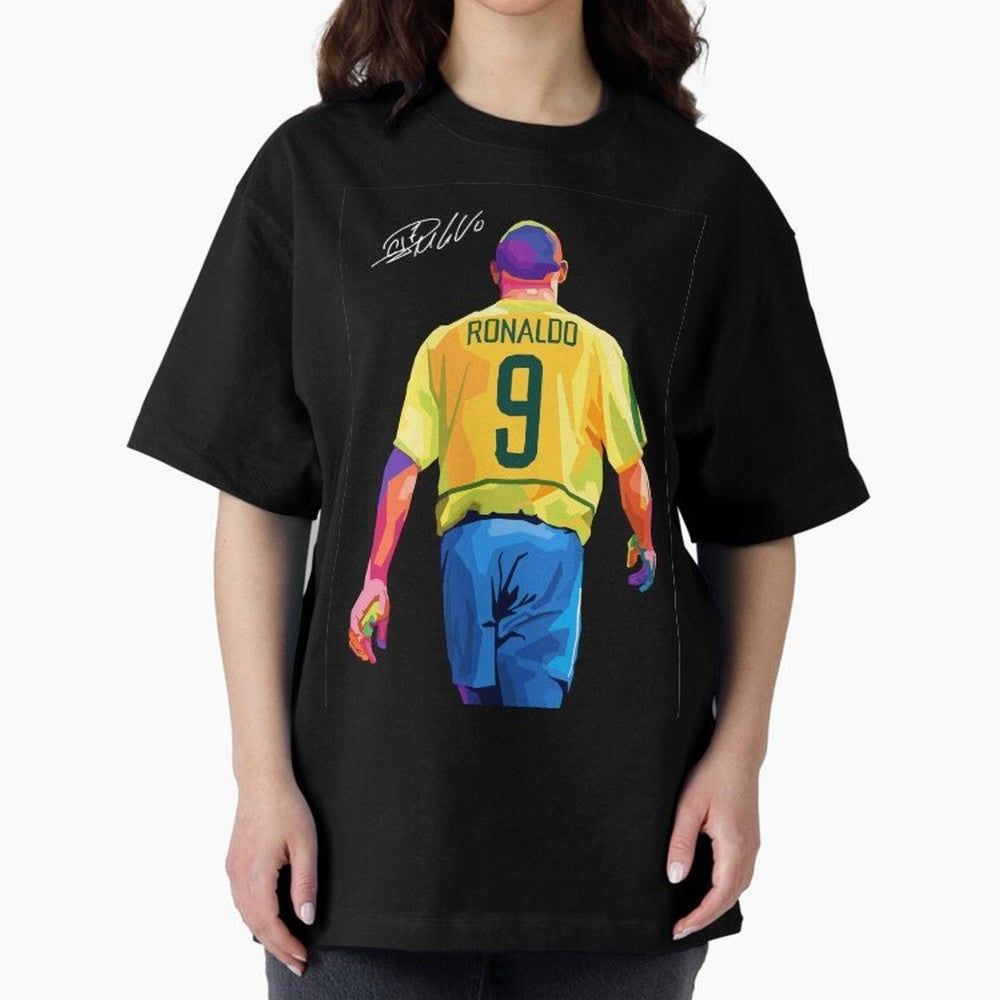 Ronaldo Nazario Oversized T-Shirt Celebrate Soccer Greatness during FIFA World Cup 2026 Group Stage Inspired by Cristiano Ronaldo, England, France and Netherlands Energy, Soccer Culture, Superstar Moments, National Team Dreams and Competitive Fire;