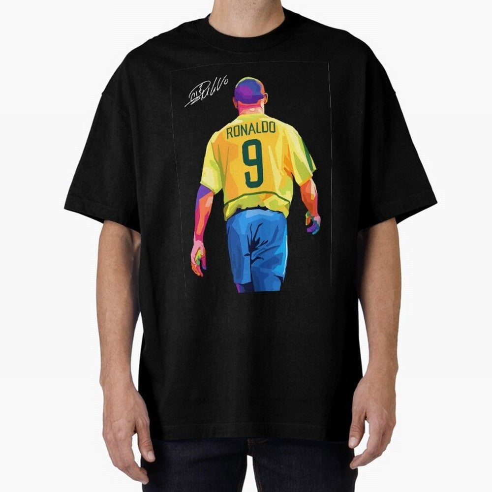 Ronaldo Nazario Oversized T-Shirt Celebrate Soccer Greatness during FIFA World Cup 2026 Group Stage Inspired by Cristiano Ronaldo, England, France and Netherlands Energy, Soccer Culture, Superstar Moments, National Team Dreams and Competitive Fire;