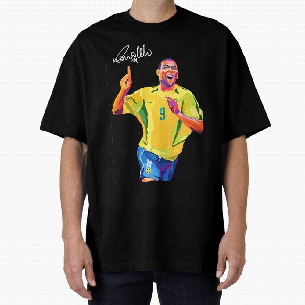 Ronaldo Nazario Pop Art Oversized T-Shirt Bring a Champion Mindset to Global Football Passion for FIFA World Cup 2026 Group Stage, Featuring Haaland and Mbappe, England, Game Day Rituals, Football Legends, Country Pride and the Road to the Final;