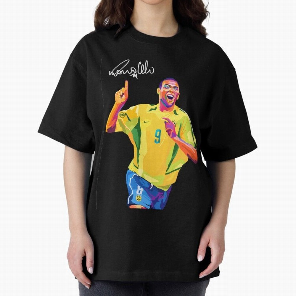 Ronaldo Nazario Pop Art Oversized T-Shirt Bring a Champion Mindset to Global Football Passion for FIFA World Cup 2026 Group Stage, Featuring Haaland and Mbappe, England, Game Day Rituals, Football Legends, Country Pride and the Road to the Final;