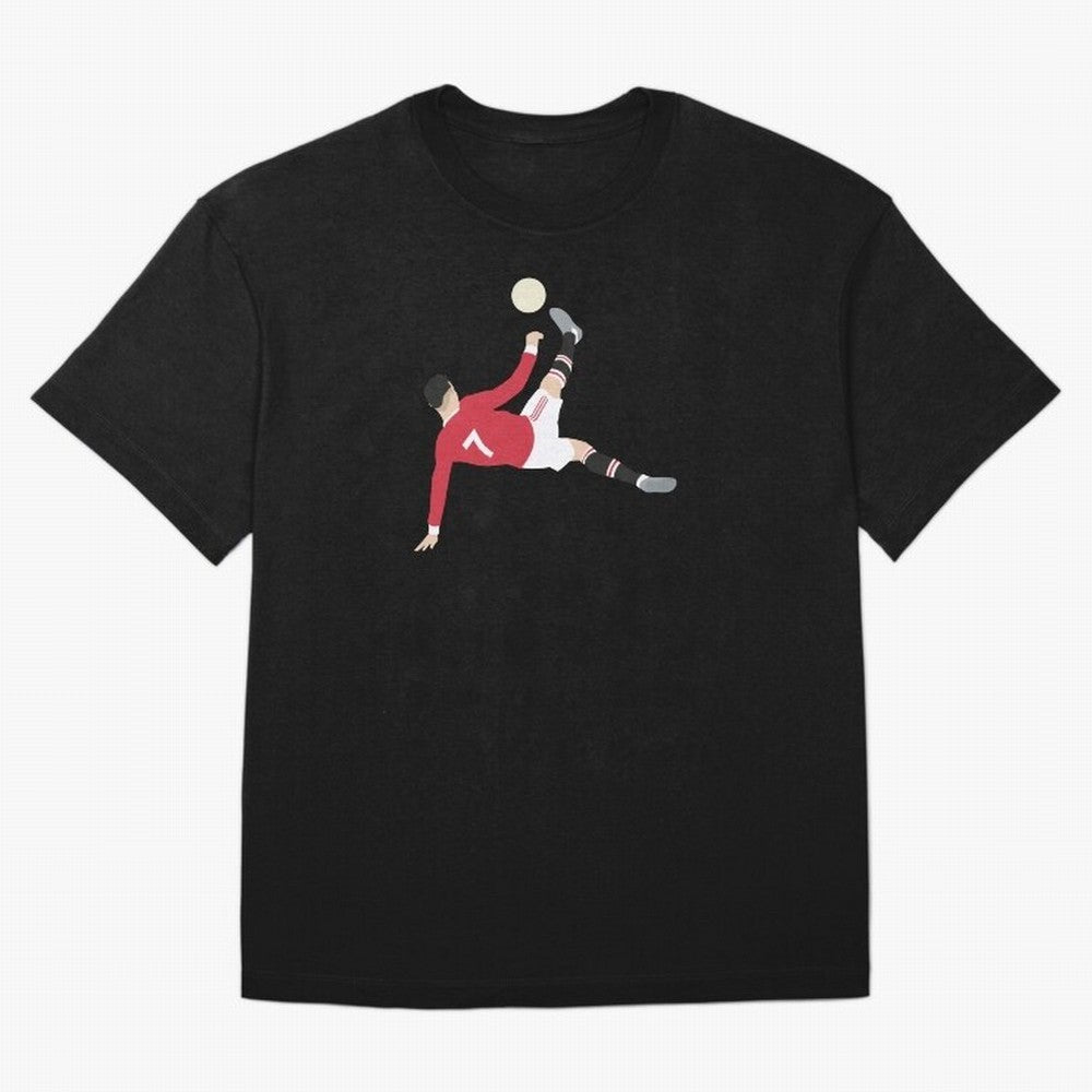 Cristiano Ronaldo Bicycle Kick MUFC Oversized T-Shirt Bring International Match Energy to Match Day Hype around FIFA World Cup 2026 Group Stage, Haaland, Argentina and Brazil, Supporter Pride, Iconic Celebrations, Legendary Names and Global Match