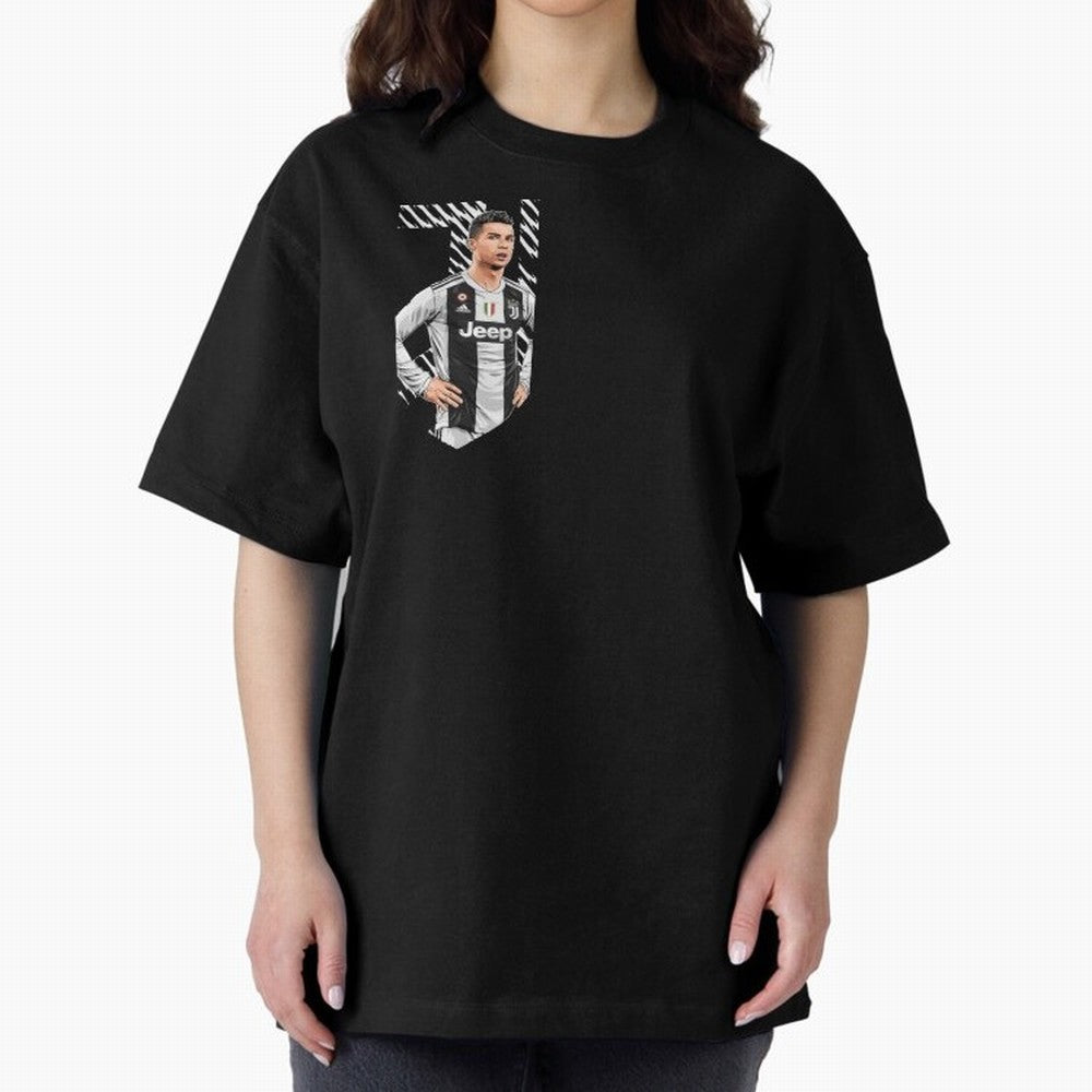 Ronaldo Oversized T-Shirt Celebrate Fan Culture around Global Football Passion for FIFA World Cup 2026 USA Canada Mexico, Driven by Mbappe and Neymar, France, Supporter Pride, Iconic Celebrations, Legendary Names and Global Match Day Energy; Made