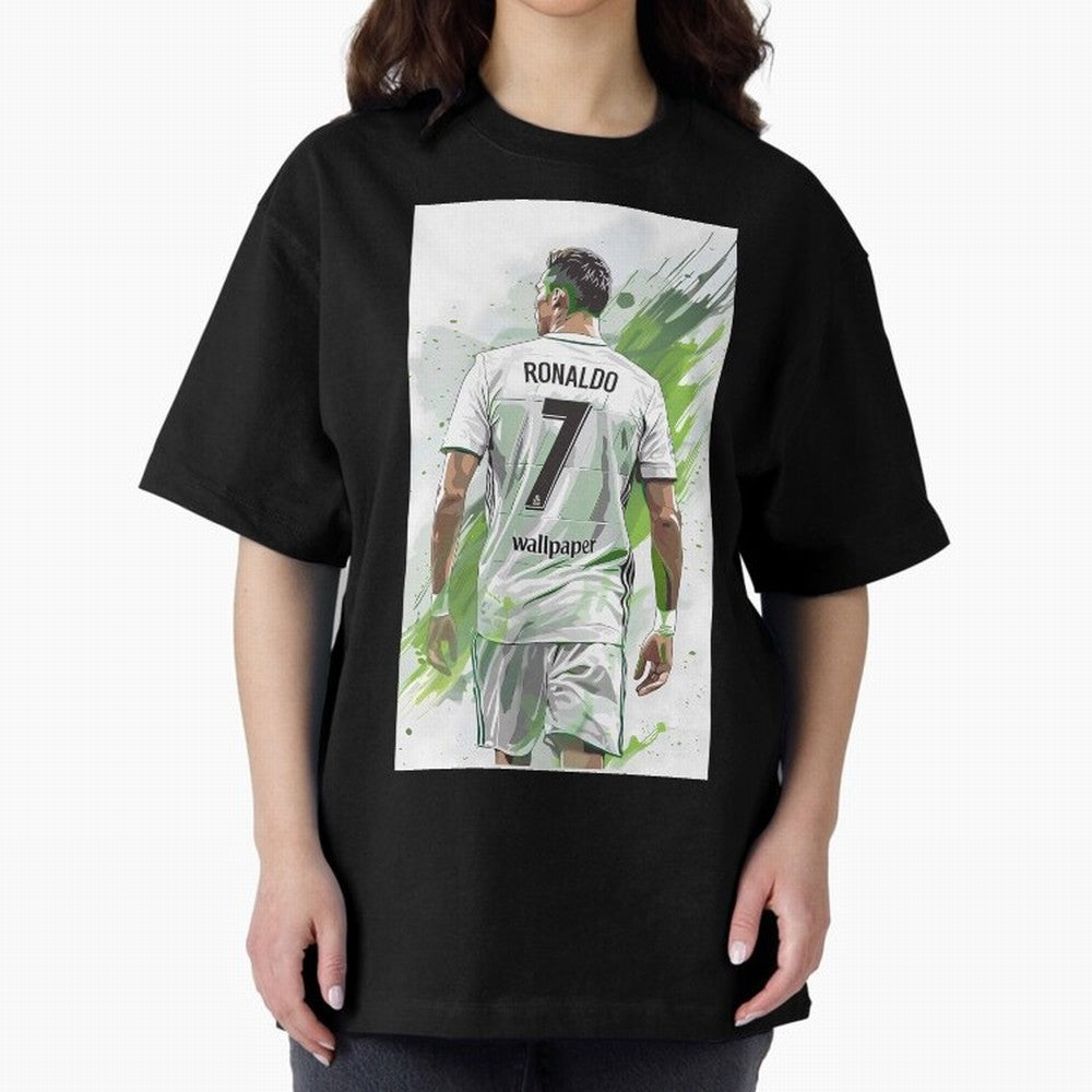 Ronaldo Oversized T-Shirt Live for the Drama of FIFA World Cup 2026 Centered on Haaland, Brazil, Portugal and Argentina Energy, Vintage Soccer Flavor, Modern Football Stars, National Flags and Final Night Emotion; Ideal for Football Dads, Football