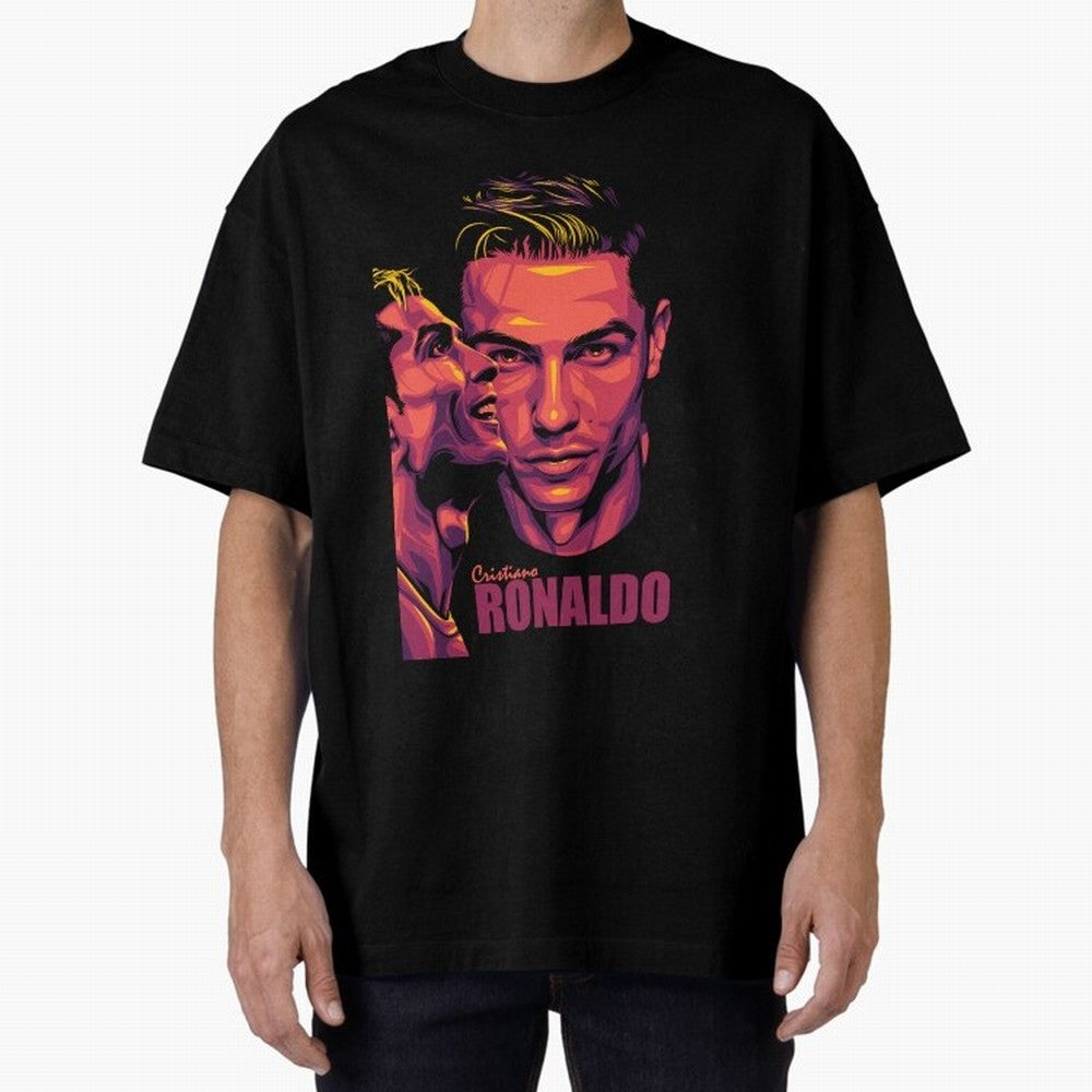 Cristiano Ronaldo Glow in the Dark Oversized T-Shirt Make Every Kick Count in Global Football Passion for FIFA World Cup 2026, Highlighting Cristiano Ronaldo, Haaland and CR7, England, France and Netherlands, Champion Mindset, Group Stage Buzz,