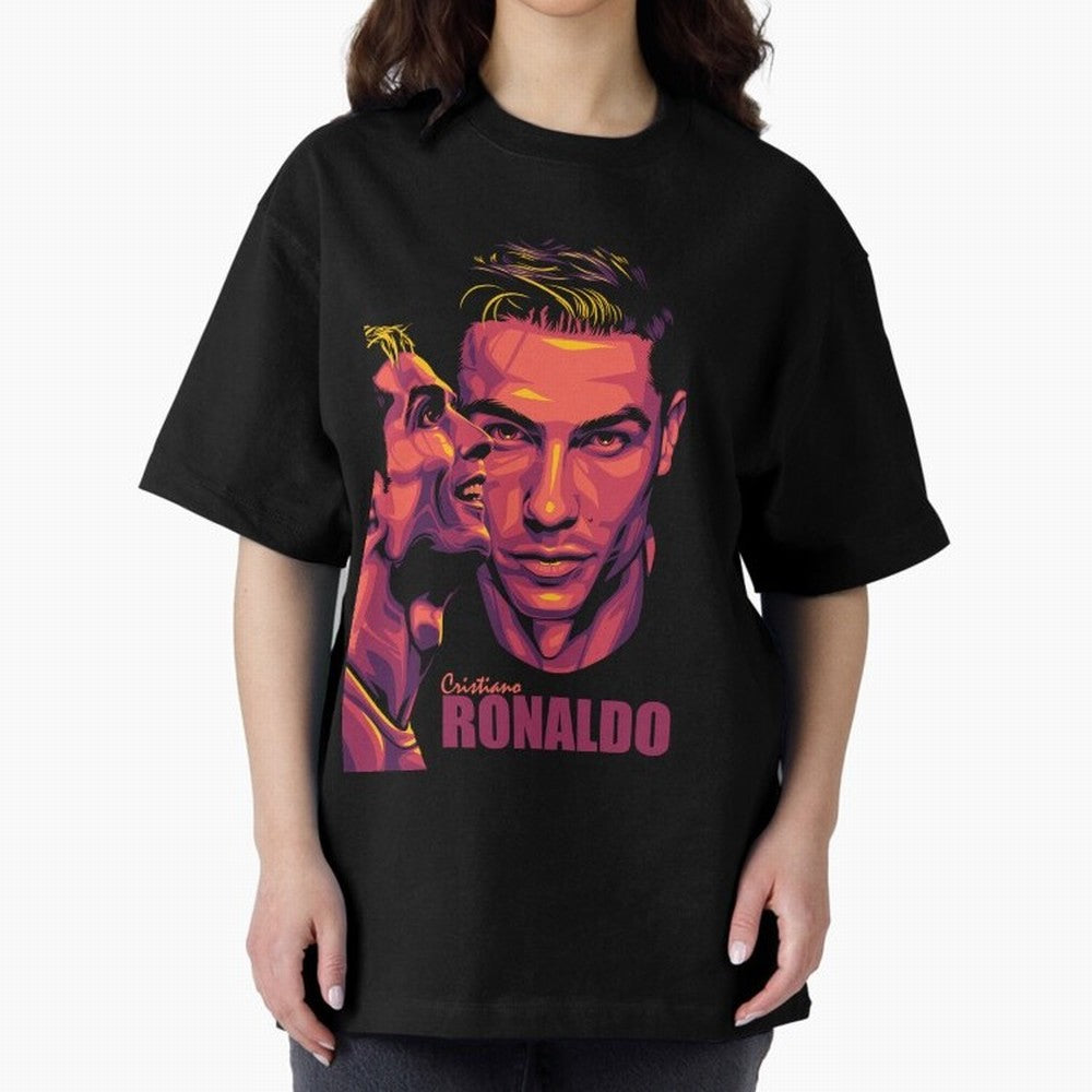 Cristiano Ronaldo Glow in the Dark Oversized T-Shirt Make Every Kick Count in Global Football Passion for FIFA World Cup 2026, Highlighting Cristiano Ronaldo, Haaland and CR7, England, France and Netherlands, Champion Mindset, Group Stage Buzz,