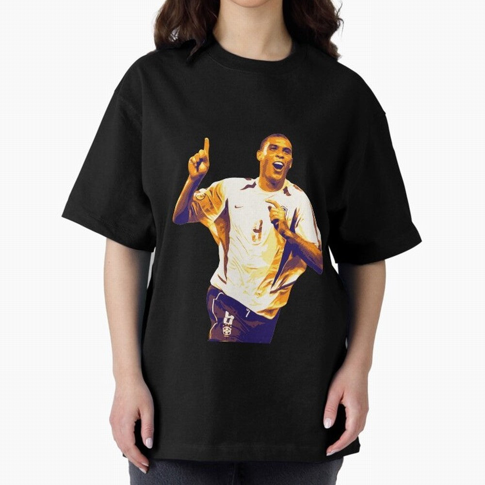Ronaldo Naz¨¢rio brazil team Oversized T-Shirt Feel International Energy from FIFA World Cup 2026 Spirit, Connected to France and Portugal, Messi, Neymar and Mbappe, Soccer Culture, Superstar Moments, National Team Dreams and Competitive Fire;